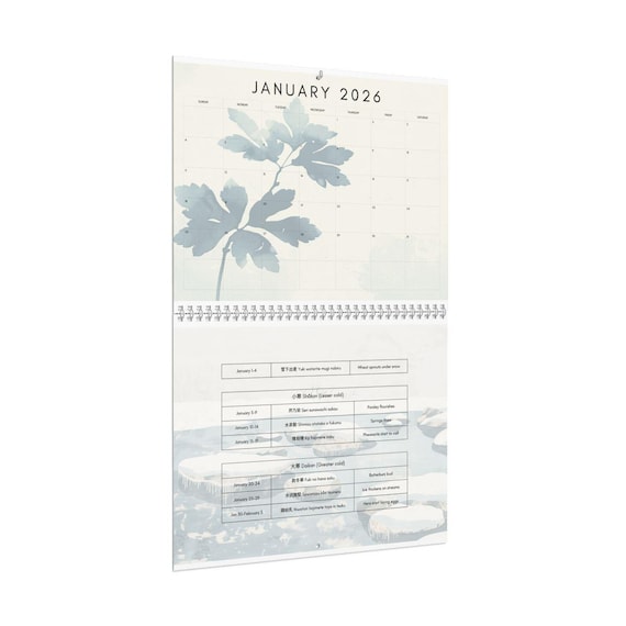 Poetic Wall Calendar 2026 - Kyureki System With Japanese Seasons