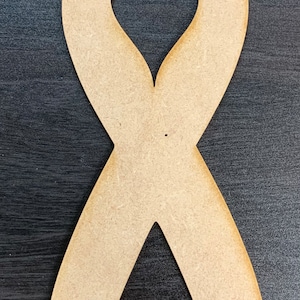 Teardrop Awareness Ribbon Wood Cut Out