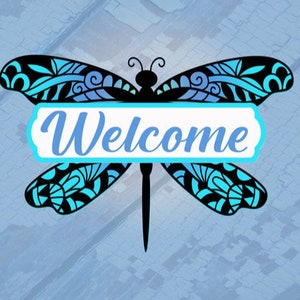 Dragonfly Welcome DIY Sign