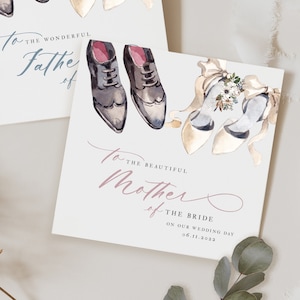 PERSONALISIERTE Mutter der Braut Hochzeitskarte | Eltern der Braut Hochzeitskarte | Brautparty Karte | Mutterhochzeitskarte | Familienkarte|FE42