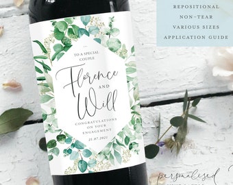 Personalised Congratulations Wine Label  | Anniversary Wine Label | Engagement Wine Label |  Wedding Day Bottle Label | Anniversary| FEWL22