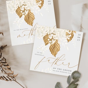 PERSONALIZZATO Al padre dello sposo Biglietto di nozze / Genitori della sposa Biglietto di ringraziamento per matrimonio / Biglietto per festa nuziale / Biglietto per matrimonio madre