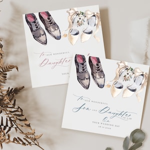 PERSONALIZADO a NOSSO cartão de casamento do filho e da nora | a MEU dia do casamento da filha e do filho cartão comemorativo | Cartão de casamento do filho | Cartão de casamento
