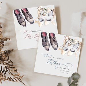 Carte de mariage personnalisée pour le père du marié | Carte de mariage pour le père de la mariée | Carte de fête nuptiale | Carte de remerciement de mariage | Carte de mariage de famille