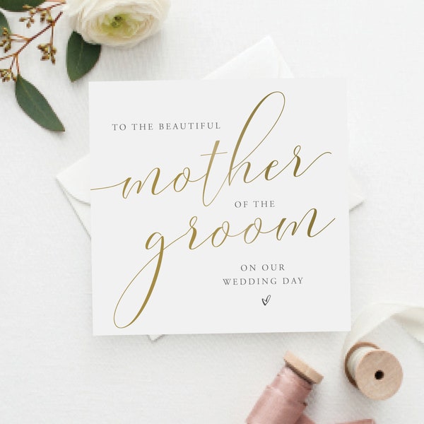 To The Mother of the Groom Wedding Card | Parents of the Bride Thank You Wedding Card | Bridal Party Card | Mother Wedding Card | FE01