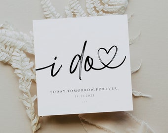PERSONALISED 'I Do' Wedding Card To My Groom | Groom Wedding Card | Bride Card | Husband Wedding Card | hearts