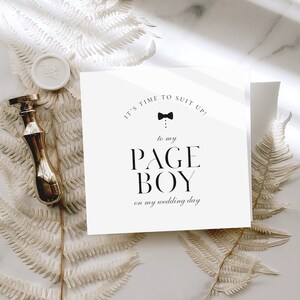 Script moderno PAGE BOY Biglietto di ringraziamento / Biglietto di ringraziamento GROOMSMAN, Biglietto per festa nuziale / Biglietto di nozze Best Man, Paggio, Usher, Biglietto di ringraziamento
