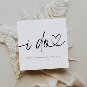 PERSONALISED 'I Do' Wedding Card To My Groom | Groom Wedding Card | Bride Card | Husband Wedding Card | hearts