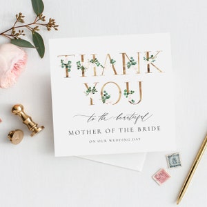 Carta di matrimonio floreale per la madre della sposa/Parents of the Bride Wedding Card/Bridal Party Card/Madre Wedding Card / Carta di matrimonio /FE34