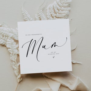 Carte de mariage de maman | Les parents remercient la carte de mariage | Carte de remerciement des beaux-parents | Carte de remerciement | À ma mère et mon père le jour de mon mariage