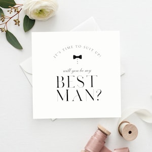 Script moderne Serez-vous ma carte de mariage BEST MAN | GROOMSMAN Carte de remerciement de mariage, carte de fête nuptiale | Carte de mariage du meilleur homme