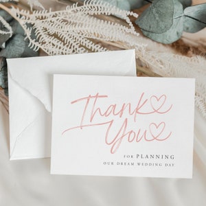 WEDDING PLANNER Biglietto di ringraziamento / Cuori A6 Card / Vendor Thank You Card / Vendor Wedding Card / Florist Card / Catturare il nostro day card vendor