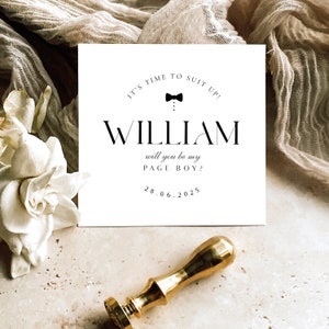 Personalizzato moderno Sarai la mia cartolina Boy PAGE, GROOMSMAN, BEST Man Biglietto di ringraziamento per matrimonio, biglietto per festa nuziale, biglietto di matrimonio, biglietto di proposta