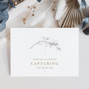 Carte de mariage de photographe | | de carte Foilage A6 Carte de mariage du fournisseur | | de la carte de remerciement de mariage Carte de fleuriste | Capturer notre carte de jour | FE602