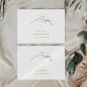 To My Usher Thank You Card / Mock Gold Card / Usher / Best Man Wedding Card / Bridal Party Card / Groomsman Bridal Party Card / FE602