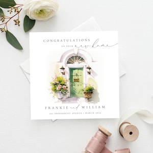 PRIMA o NUOVA casa Congratulazioni per la tua prima casa, Congratulazioni, Prima casa, Nuova casa, Porta d'ingresso, Biglietto di trasloco, Biglietto di inaugurazione della casa
