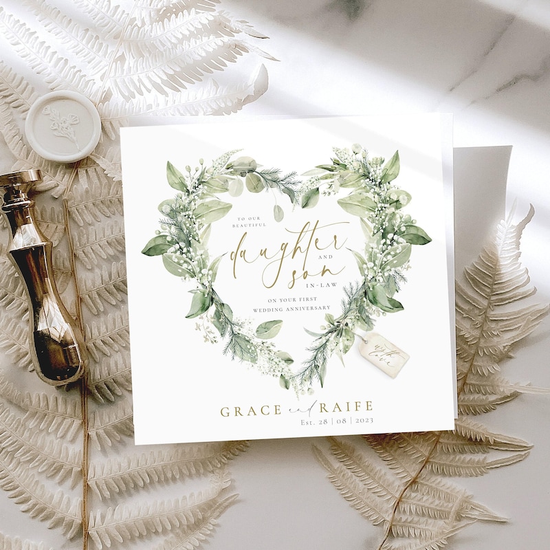 Piccadilly Greetings Traditional Anniversary Card Daughter And Son In - View #10