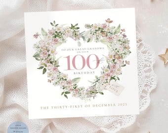 100e VERJAARDAGKAART, 21e, 30e, 40e, 50e, 60e, 70e verjaardag, mijlpaal verjaardagskaart, fijne verjaardag, gefeliciteerd, oma, moeder, gepersonaliseerd