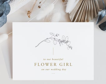 To MY Flower Girl Thank You Card | Foilage | Bridesmaid Gift | Bridesmaid Keepsake | Bridesmaid Box | Personalised Bridesmaid Card | FE602