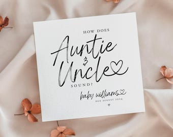 ANNONCE DE GROSSESSE | Comment le son de sa tante et de son oncle révèle-t-il la carte | Carte de révélation de grossesse | Faire-part de grossesse, grands-parents