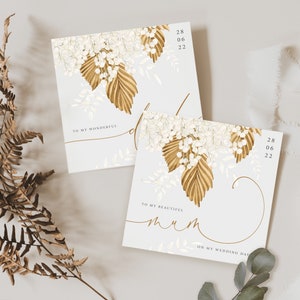 Biglietto di matrimonio personalizzato per mia mamma/biglietto di ringraziamento per i genitori/biglietto per festa nuziale/biglietto di matrimonio per ospiti suoceri/biglietto di matrimonio di mamma/mamma