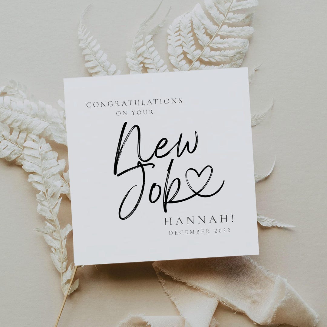 Personalised Congratulations on Your NEW JOB Card | Congratulations ...