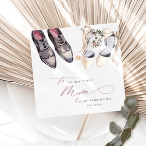 Cartão de casamento PERSONALIZADO da mãe|Cartão de casamento elegante|Cartão de agradecimentos do pai Os pais agradecem-lhe cartão de casamento | Cartão de dia de casamento de mamãe, papai, mamãe e papai