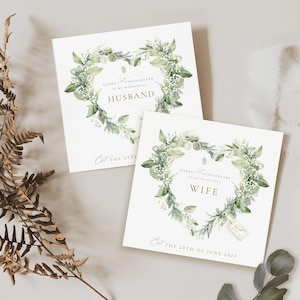 Biglietto di auguri personalizzato per l'anniversario della moglie / Biglietto con scritta tipografica / Biglietto per la moglie / Biglietto romantico per la moglie / Biglietto per il marito / Biglietto per l'anniversario di matrimonio