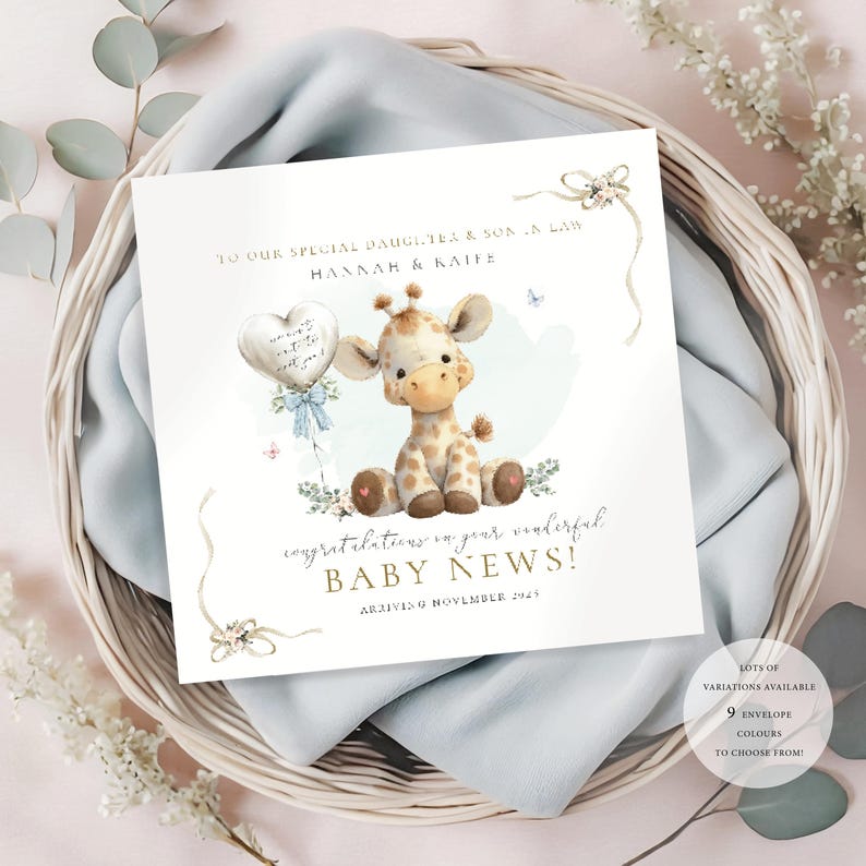 BABY NEWS Congratulations Card, Mummy to Be Card | Personalised, Baby