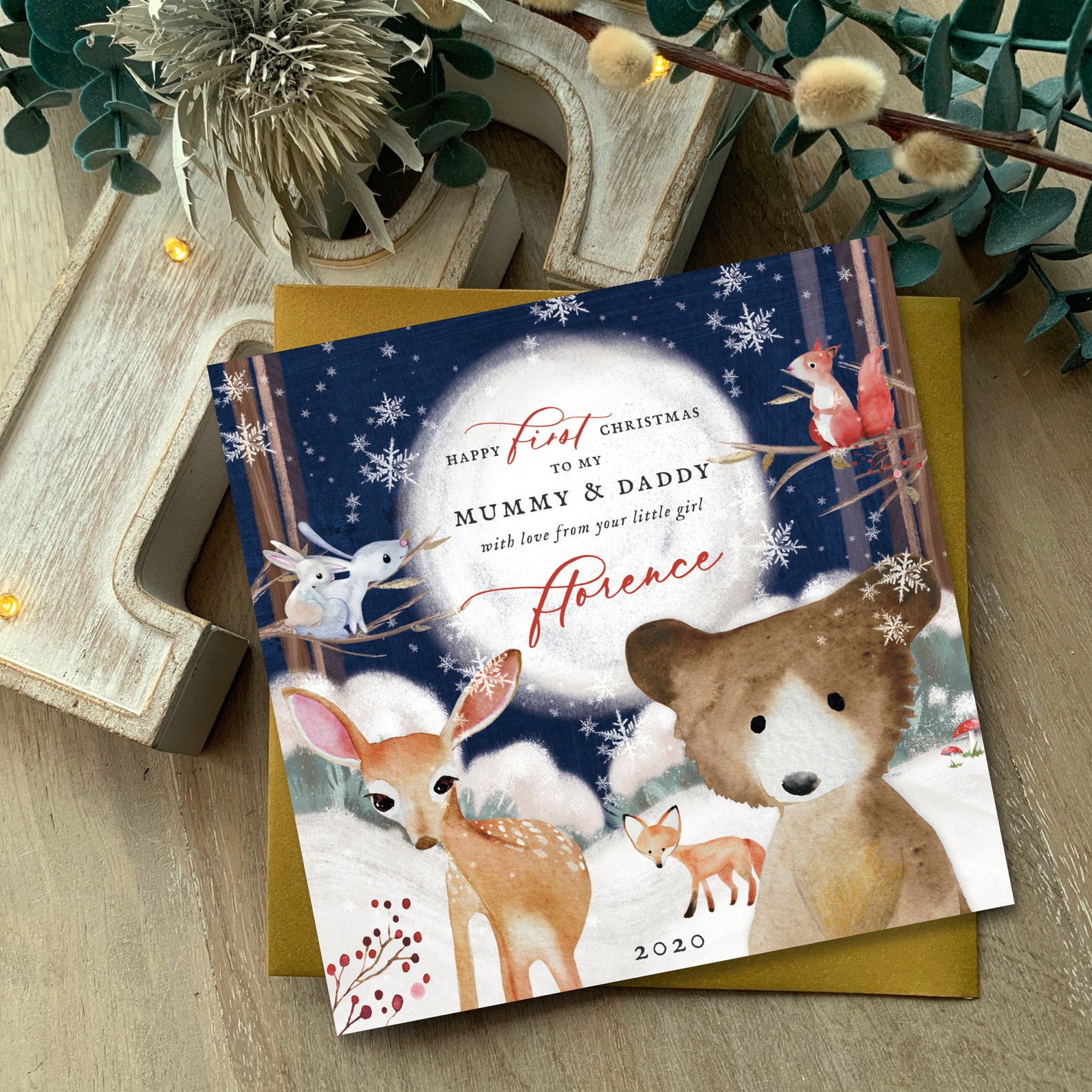 To My/Our GRANDDAUGHTER 1st Christmas Card 1st Christmas | Etsy