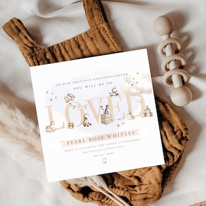 Carte NOUVELLE PETITE-FILLE | Carte de félicitations pour nouveau petit-fils, Merci pour notre carte de petit-enfant, Ma carte souvenir pour les nouveaux parents, Pour la garderie