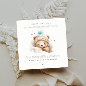 NIEUWE GROOTOUDERS Gefeliciteerd babykaart, kaart grootouders, kaart Je bent ouders, kaart nieuwe aankomst, kleinkind, kleinkind, kleinzoon, nieuwe baby
