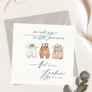 Carte d'anniversaire PERSONNALISÉE | 1ère carte d'anniversaire bohème | Carte d'anniversaire pour tout-petit | Joyeux premier anniversaire | Spécial anniversaire | FE40