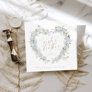 Carte de mariage pour belle-soeur et beau-frère, carte de félicitations, belle-soeur, beau-frère, cadeau pour couple, le jour de votre mariage