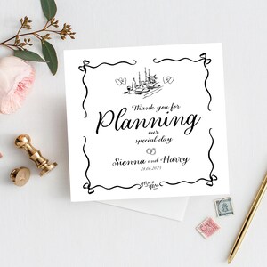 Wedding vendor card, Vendor thank you note, Personalised thank you card for vendors, Custom vendor thank you,