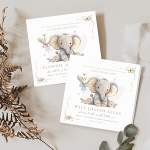 New baby grandson card, Baby grandson card, grandson birth, baby grandson card, New arrival v, It's a boy granddaughter card, Newborn grandson, baby elephant