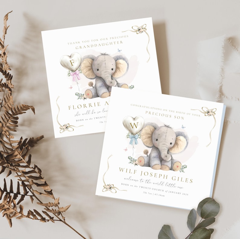 New baby grandson card, Baby grandson card, grandson birth, baby grandson card, New arrival v, It's a boy granddaughter card, Newborn grandson, baby elephant