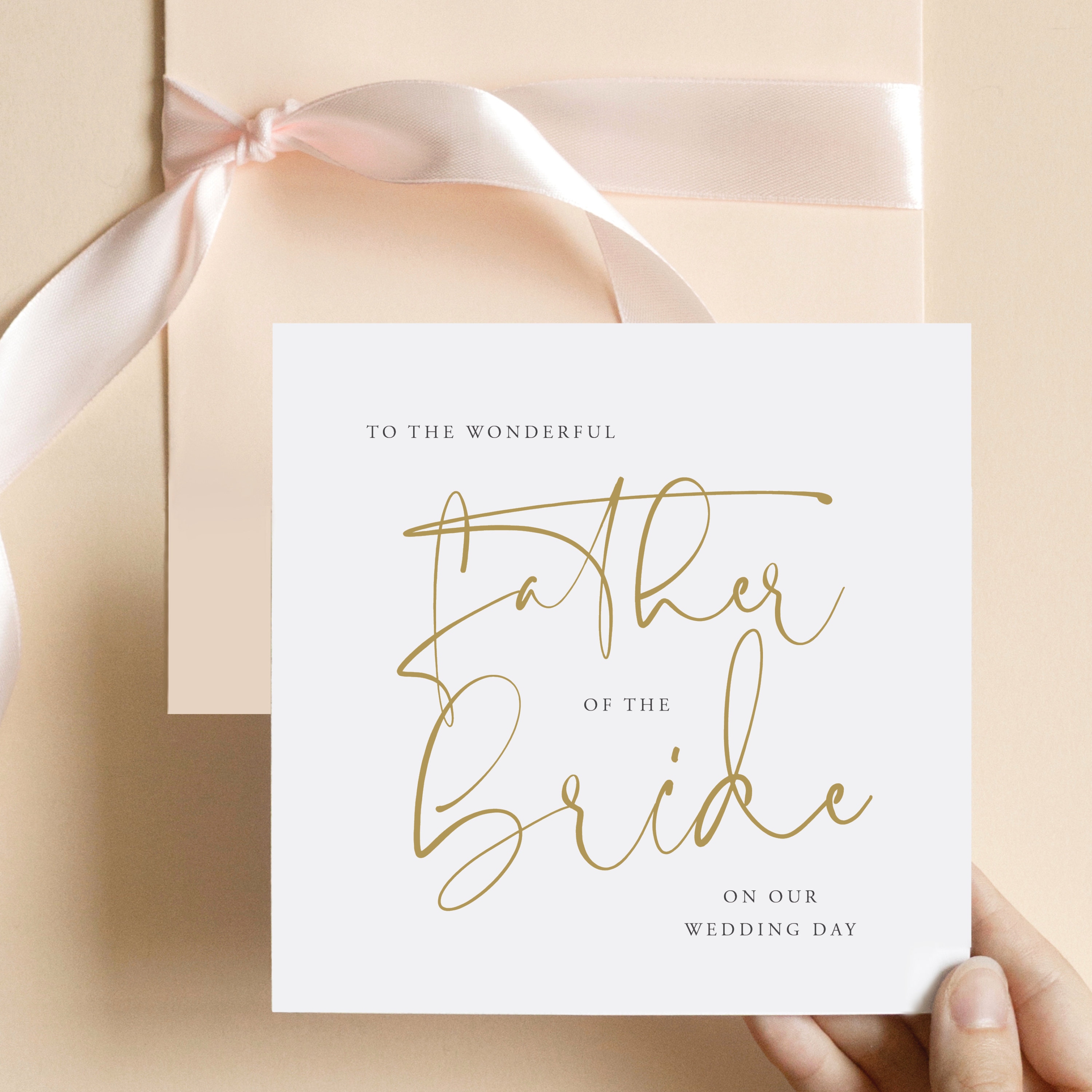 Dad Gold Script Text Bold Gold Script to the Father of the Bride Wedding - Etsy