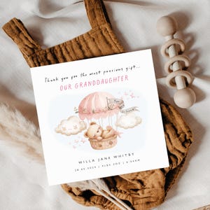 Carte NOUVELLE PETITE-FILLE | Carte de félicitations pour nouveau petit-fils, Merci pour notre carte de petit-enfant, Carte souvenir pour les nouveaux parents, Nouveaux parents