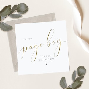 Washington-Schrift für meine Hochzeitskarte | Pagenjunge-Dankeschön-Hochzeitskarte | Braut Karte | Gold Effekt Hochzeitskarte |FE01