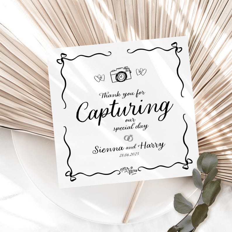 Wedding vendor card, Vendor thank you note, Personalised thank you card for vendors, Custom vendor thank you,