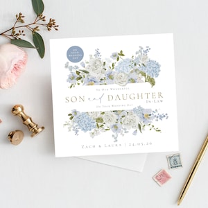 PERSONALIZADO Para NOSSO FILHO e NORA Cartão de casamento | Meu ou Nosso Disponível | Cartão de dia do casamento de filha e genro | Cartão de casamento de filho