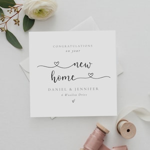 Félicitations personnalisées pour votre NOUVELLE carte pour la maison | Félicitations |Première maison|Nouvelle maison | Carte d'accueil | Carte de déménagement | Carte de crémaillère