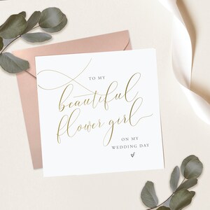 Washington Script Blumenmädchen Karte | An meine Blumenmädchen Karte | Blumenmädchen Karte | Blumenmädchen Hochzeitskarte | Brautpartykarte | FE01