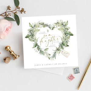 PERSONALISIERT für unseren Schwiegersohn und unsere Schwiegertochter Hochzeitskarte | An meine Schwiegertochter und meinen Schwiegersohn Hochzeitskarte | Sohn Hochzeitskarte | Hochzeitskarte