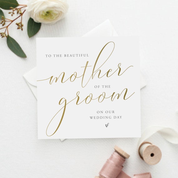 To the Mother of the Groom Wedding Card Parents of the Bride Thank