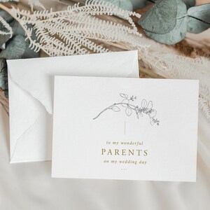 An meine Eltern Hochzeitskarte | Foilage A6 Karte | Eltern Hochzeitskarte | Hochzeits-Andenken | Familienkarte | Personalisierte Karte | FE602