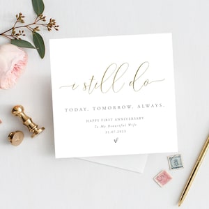 Biglietto per l'anniversario della moglie / Lo faccio ancora / Biglietto per l'anniversario di matrimonio / Biglietto per il primo anniversario della moglie / Biglietto per l'anniversario di matrimonio del marito, biglietto per la moglie
