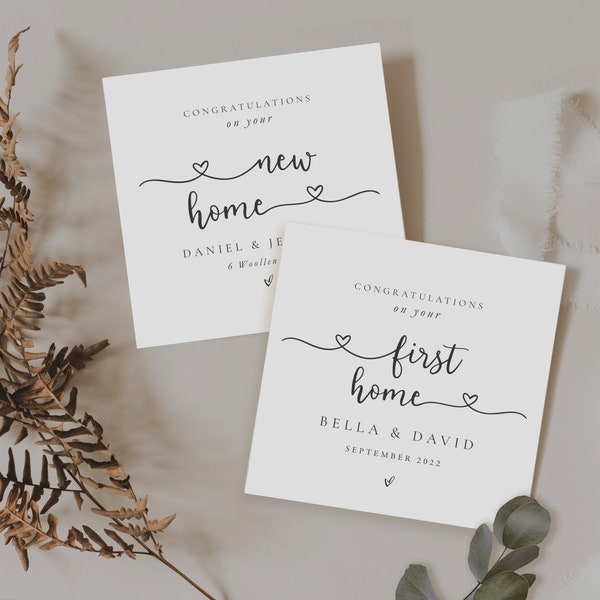 Personalised Congratulations on your NEW Home Card | Congratulations |First Home|New  home | Home Card | Moving Card | House Warming Card