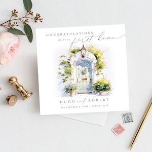 FIRST of NEW Home Gefeliciteerd met je First Home Card, gefeliciteerd, eerste huis, nieuw huis, voordeur, verhuiskaart, housewarmingkaart